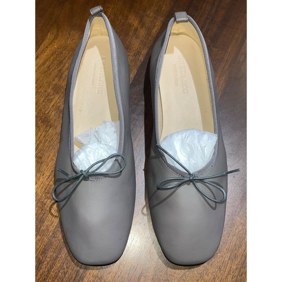 Everlane The Italian Leather Day Ballet Flat in Minimal Grey New Womens shoes - Picture 4 of 10